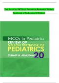 TESTBANK FOR NELSON TEXTBOOK OF PEDIATRICS 20TH EDITION