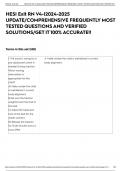 HESI Exit RN V4-|2024-2025 UPDATE/COMPREHENSIVE FREQUENTLY MOST TESTED QUESTIONS AND VERIFIED SOLUTIONS/GET IT 100% ACCURATE!!