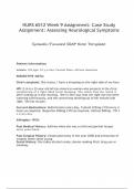 NURS 6512 Week 9 Assignment: Case Study Assignment: Assessing Neurological Symptoms Episodic/Focused SOAP Note Template