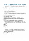 NURS 6512N Week 1 - 5 Quiz questions from Lecturio