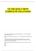 CE 200 QUIZ 2 WITH COMPLETE SOLUTIONS