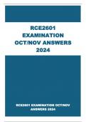 RCE2601 EXAMINATION OCT/NOV ANSWERS 2024