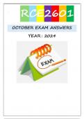 RCE2601 EXAM ANSWERS OCTOBER 2024