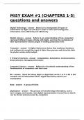 MISY EXAM -1 (CHAPTERS 1-5) questions and answers