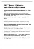 MISY Exam 2 Wiggins questions and answers