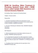 BOMI Air Handling, Water Treatment &  Plumbing Systems Exam 2024 | BOMI  Exam Latest Update 2024 Questions and  Correct Answers Rated A+