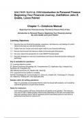 SOLUTION MANUAL FOR Introduction to Personal Finance Beginning Your Financial Journey, 2nd Edition John E. Grable, Lance Palmer