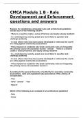 CMCA Module 1 B - Rule Development and Enforcement questions and answers