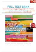 TEST BANK- Advanced Health Assessment & Clinical Diagnosis in Primary Care (7th Edition,2024) Joyce E. Dains|| WITH CORRECT ANSWERS||ALL CHAPTERS ||Complete A+ Guide