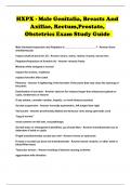 HXPX - Male Genitalia, Breasts And Axillae, Rectum,Prostate, Obstetrics Exam Study Guide 