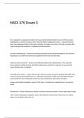 NSCI 175 Exam 3 Questions and Correct Answers