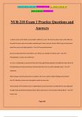 NUR-210 Exam 1 Practice Questions and Answers