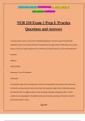 NUR 210 Exam 1 Prep U Practice Questions and Answers