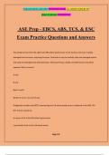 ASE Prep - EBCS, ABS, TCS, & ESC Exam Practice Questions and Answers