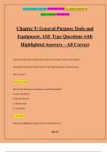 Chapter 5: General-Purpose Tools and Equipment. ASE Type Questions with Highlighted Answers – All Correct