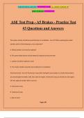 ASE Test Prep - A5 Brakes - Practice Test #3 Questions and Answers