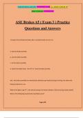 ASE Brakes A5 ( Exam 3 ) Practice Questions and Answers