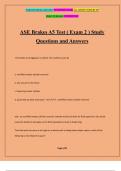 ASE Brakes A5 Test ( Exam 2 ) Study Questions and Answers