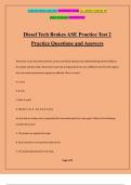 Diesel Tech Brakes ASE Practice Test 2 Practice Questions and Answers