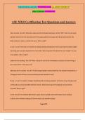 ASE MLR Certification Test Questions and Answers