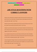 ASE STYLE QUESTIONS WITH CORRECT ANSWERS