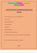 AACN PCCN Review: Renal Exam Questions and Answers