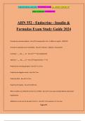 AHN 552 - Endocrine - Insulin & Formulas Exam Study Guide 2024