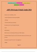 AHN 554 Exam 5 Study Guide 2024