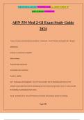 AHN 554 Mod 2-GI Exam Study Guide 2024