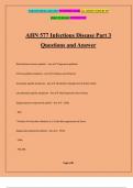 AHN 577 Infectious Disease Part 3 Questions and Answer