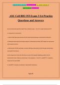 ASU Cell BIO 353 Exam 3 SA Practice Questions and Answers