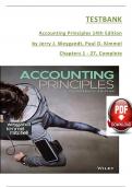 TEST BANK For Accounting Principles, 14th Edition by Jerry J. Weygandt, Paul D. Kimmel, Verified Chapters 1 - 27, Complete Newest Version