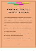 HRB FINAL EXAM PRACTICE QUESTIONS AND ANSWERS