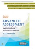 TEST BANK For Advanced Assessment Interpreting Findings and Formulating Differential Diagnoses, 5th Edition by Goolsby, Verified Chapters 1 - 22, Complete Newest Version