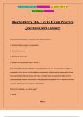 Biochemistry WGU c785 Exam Practice Questions and Answers