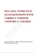 WGU D322 -INTRO TO IT EXAM QUESTIONS WITH CORRECT VERIFIED ANSWERS A+ GRADED