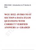 WGU D322 -INTRO TO IT  SECTION 6 DATA EXAM QUESTIONS WITH CORRECT VERIFIED ANSWERS A+ GRADED