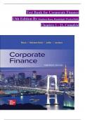 TEST BANK For Corporate Finance, 13th Edition By Stephen Ross, Randolph Westerfield, Verified Chapters 1 - 31, Complete Newest Version