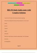 BIO 353 Study Guide exam 1 with Complete Solutions