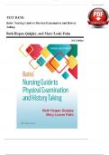 TEST BANK For Bates' Nursing Guide to Physical Examination and History Taking 3rd Edition By Beth Hogan-Quigley | All Chapters (1-27)|Latest Complete Guide A+