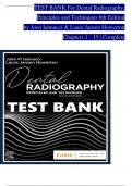 TEST BANK For Dental Radiography: Principles and Techniques 6th Edition by Joen Iannucci & Laura Jansen Howerton, Verified Chapters 1 - 35, Complete Newest Version