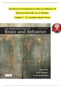 FULL TEST BANK For An Introduction To Brain And Behavior 6th Bryan Kolb , Ian Q. Whishaw , G. Campbell Teskey Latest Update Graded A+.