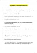 PCT practice exam questions graded A