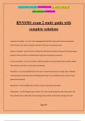 BNNS501 exam 2 study guide with complete solutions