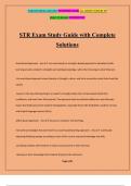 STR Exam Study Guide with Complete Solutions