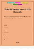 TExES STR (Questions to go over) Exam Study Guide