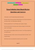 Texas Esthetics State Board Review Questions and Answers