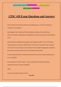 CPSC 430 Exam Questions and Answers