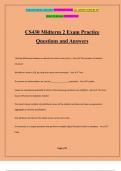 CS430 Midterm 2 Exam Practice Questions and Answers