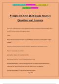 Sympto ll CSNN 2024 Exam Practice Questions and Answers